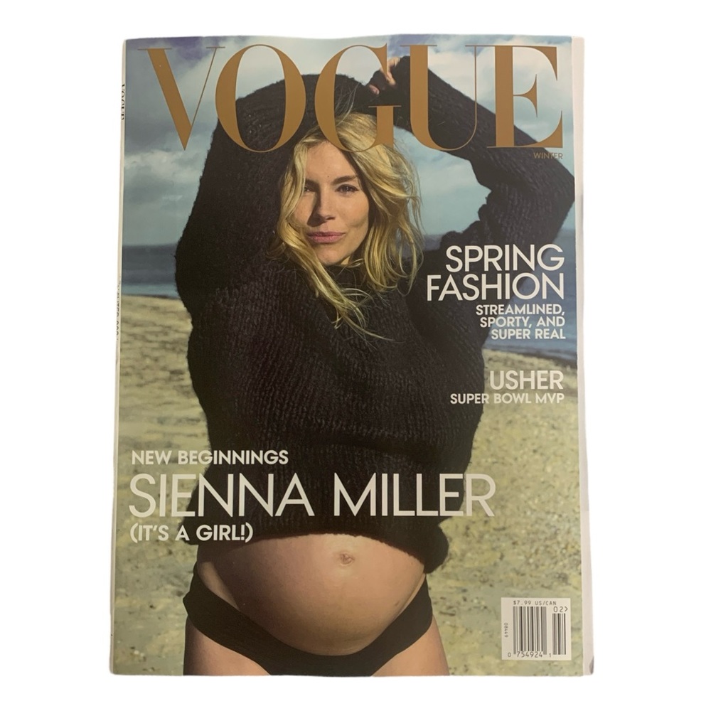 Vogue Magazine Winter 2024 Sienna Miller It's A Girl Spring Fashion Usher
